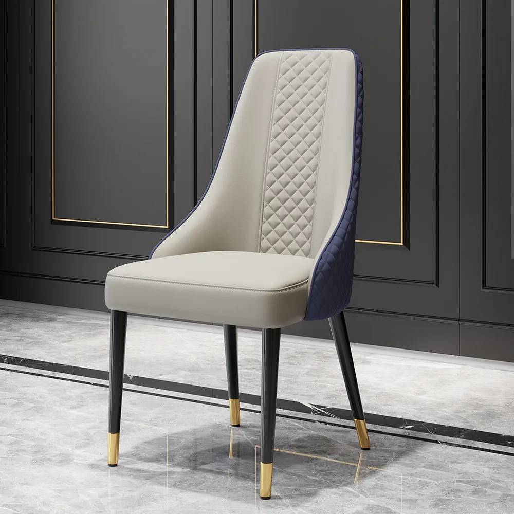 Diamic Black Faux Leather Dining Chairs with Upholstered — image 29