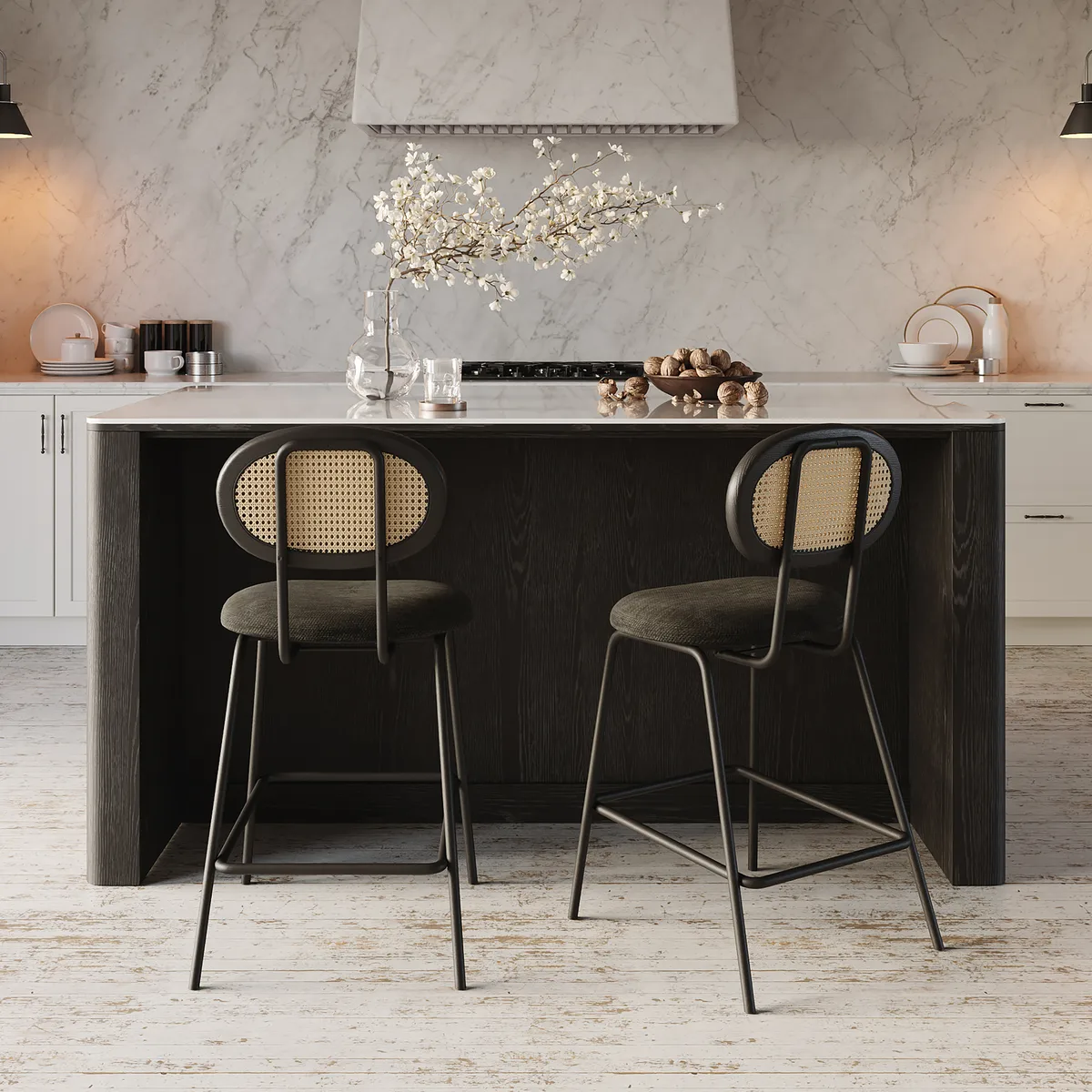 72" Sintered Stone Top Solid Wood Kitchen Island with Storage — image 24