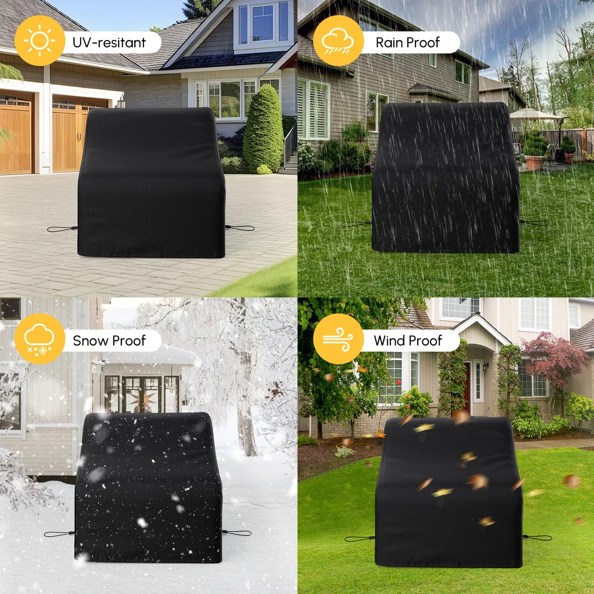 600D Polyester Waterproof Weatherproof Patio Chair Cover — image 5