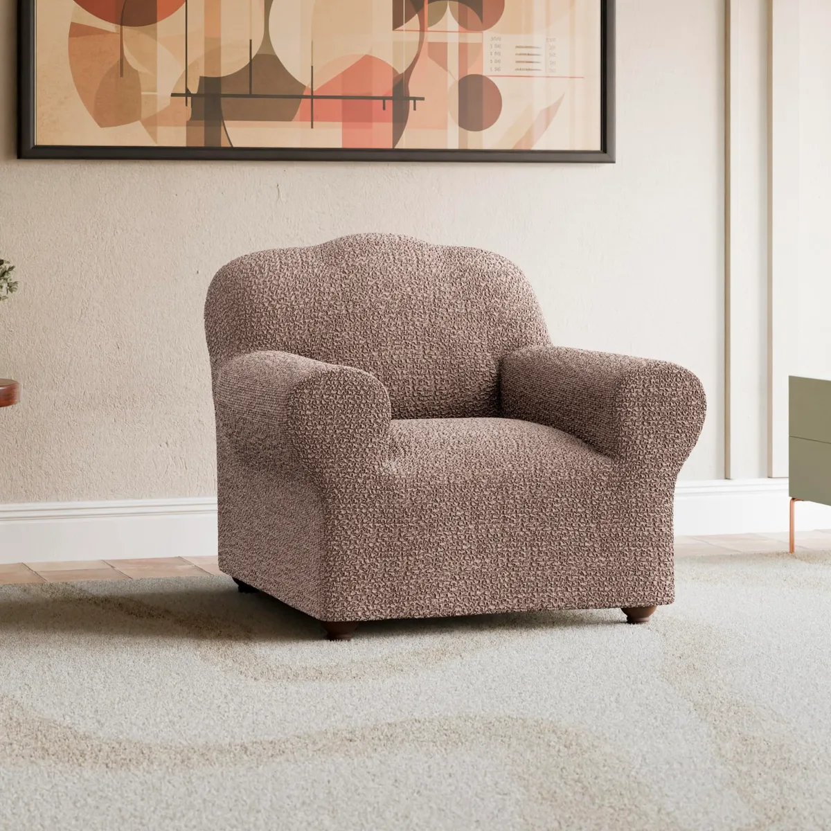 Armchair Slipcovers - 1-Piece Furniture Protector - Form Fit, Machine Washable - CottonRich Collection — image 8