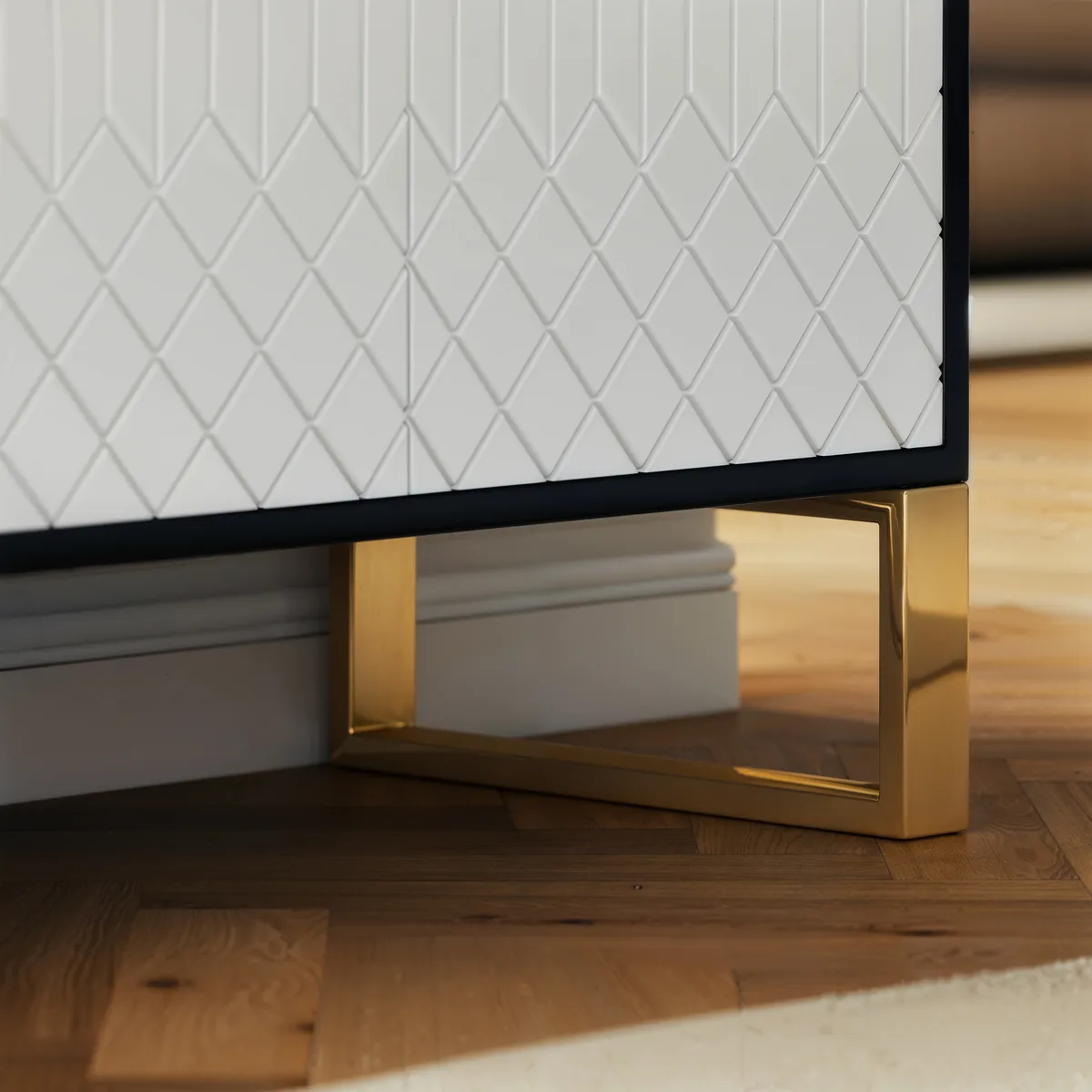 4-Door Wood 60" Sideboard with 3 Shelves Aro Contemporary — image 18