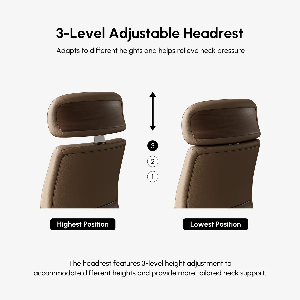 Black Genuine Leather Swivel Office Chair with Ergonomic Synchro-Tilt Recline System — image 28