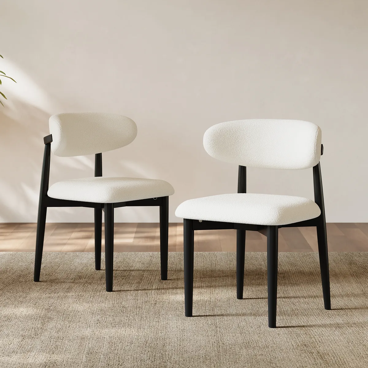 Modern PU Leather Dining Chair with Rubber Wood Legs — image 5