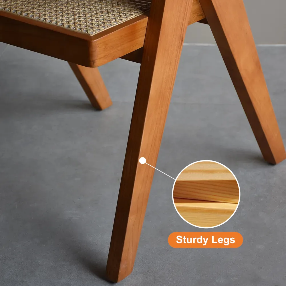 Archic Rattan Dining Chairs with Solid Wood Frame Japandi — image 5
