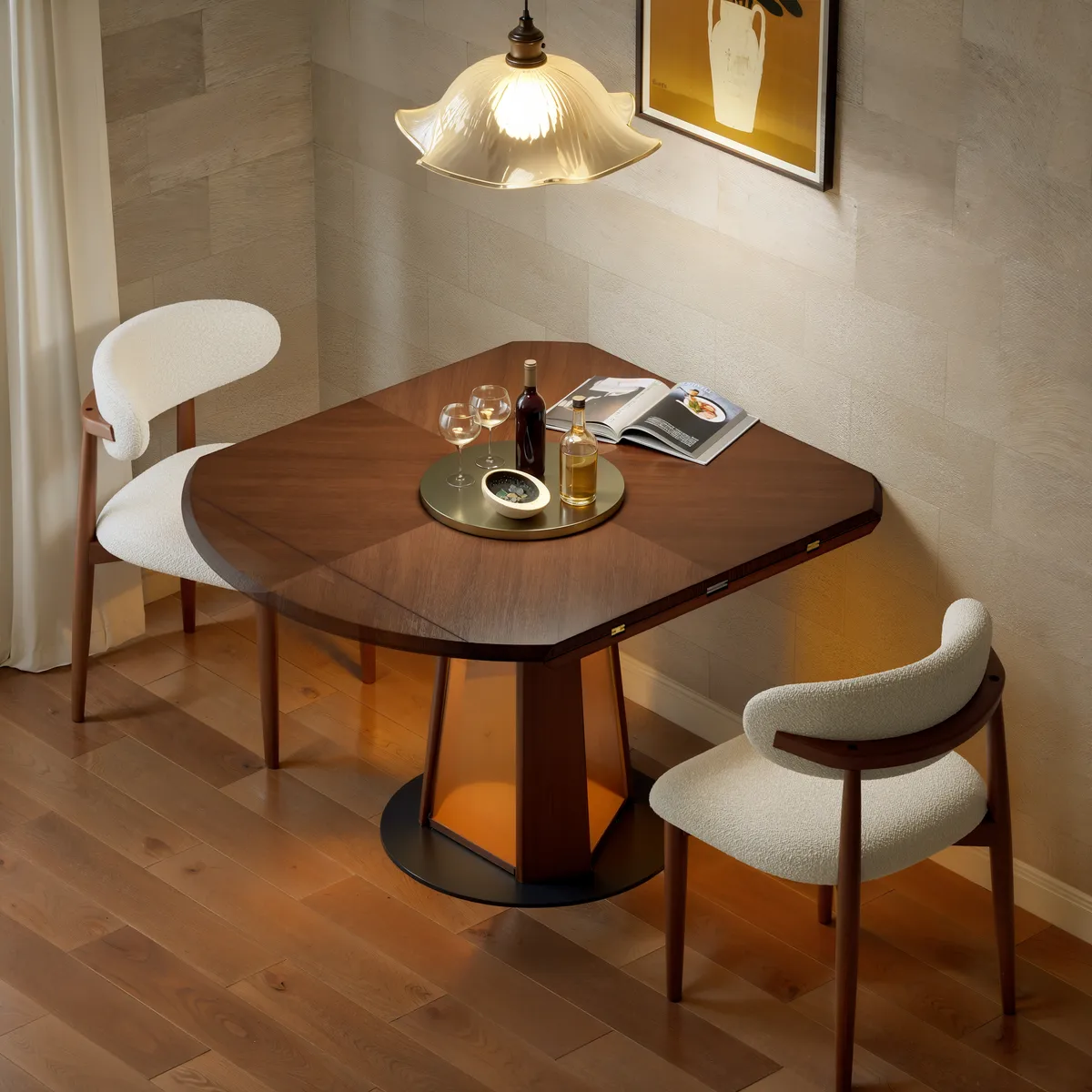 Dining Set 36"-47" Solid Wood Extendable Dining Table — image 5