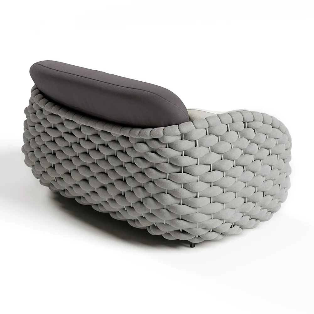 Cocaro 2-Seater Rope Woven Patio Loveseat with Removable Cushions — image 7