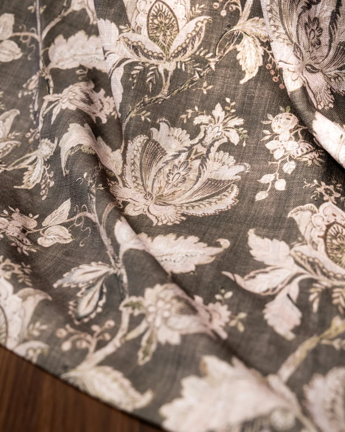 TheNottingHome x TheHues Cottage Bloom Linen Blend Floral Patterned Custom Curtain — image 2