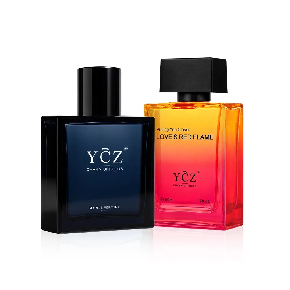 Men's Fragrance Duo | 2 x 50 mL / 1.7 fl oz | Marine Perfume & Love's Red Flame