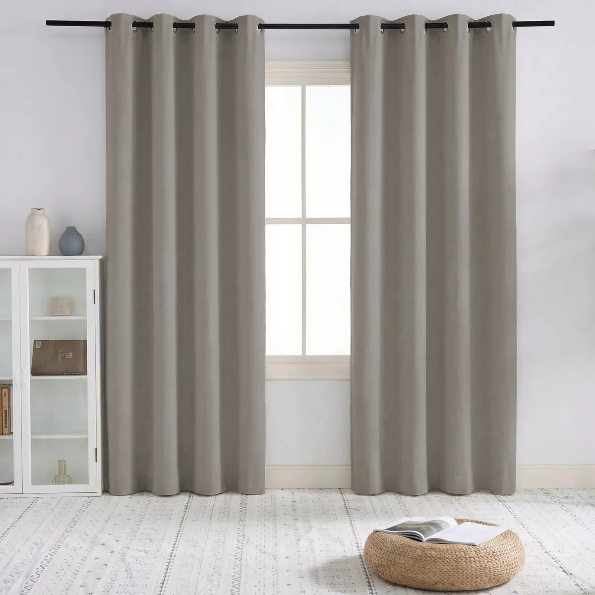 Sally 4 Layers 100% Blackout Soundproof Linen Blend Custom Curtain — image 4