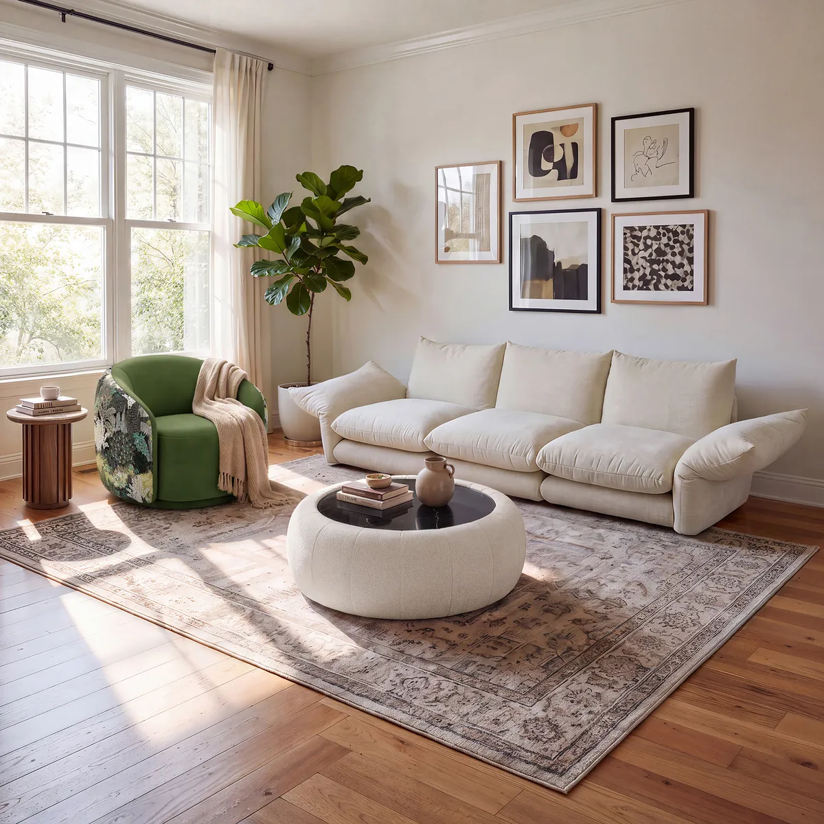 Performance Velvet 360° Swivel Barrel Accent Chair — image 5