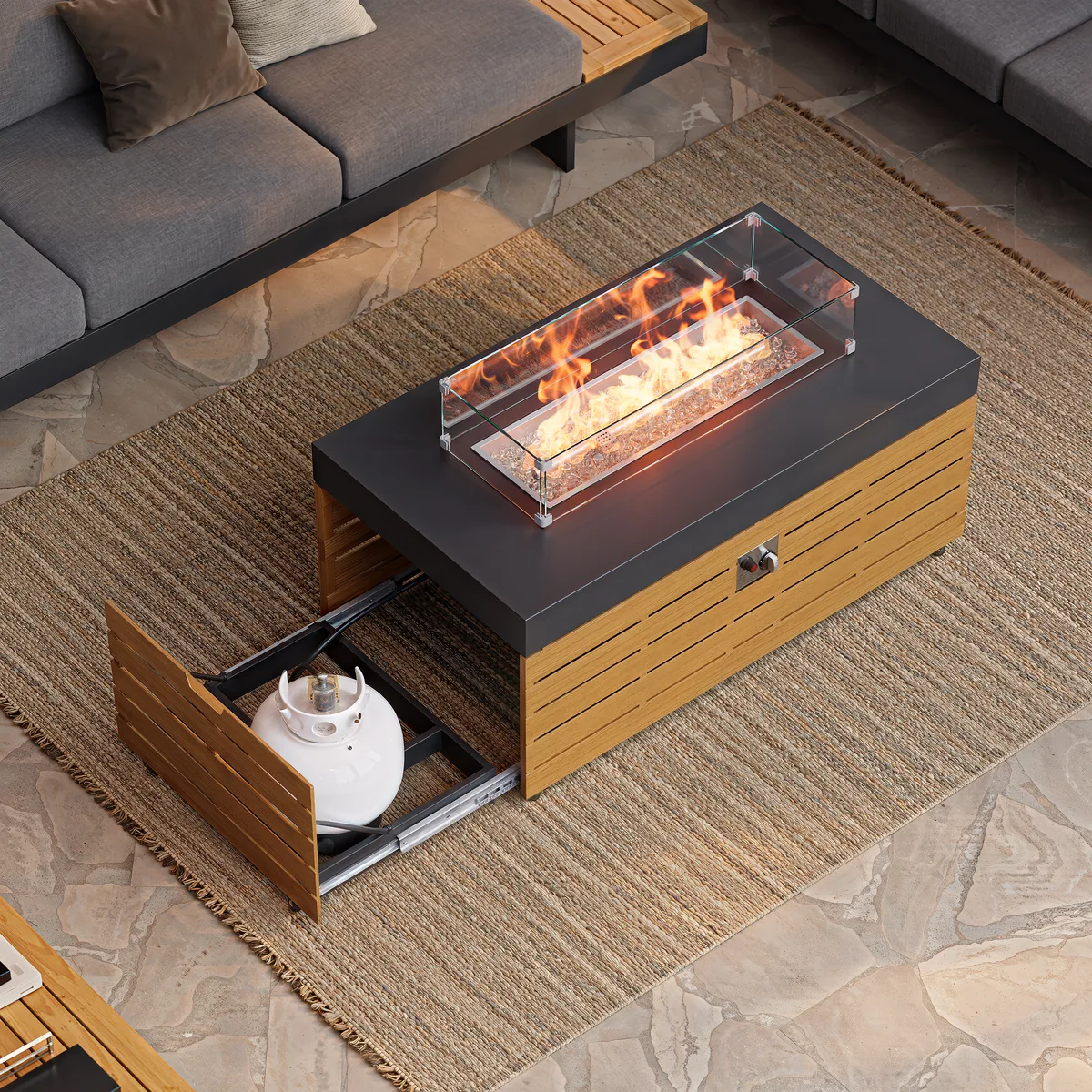 Tevara 600D Tough Canvas Waterproof Outdoor Patio Fire Pit Cover — image 2