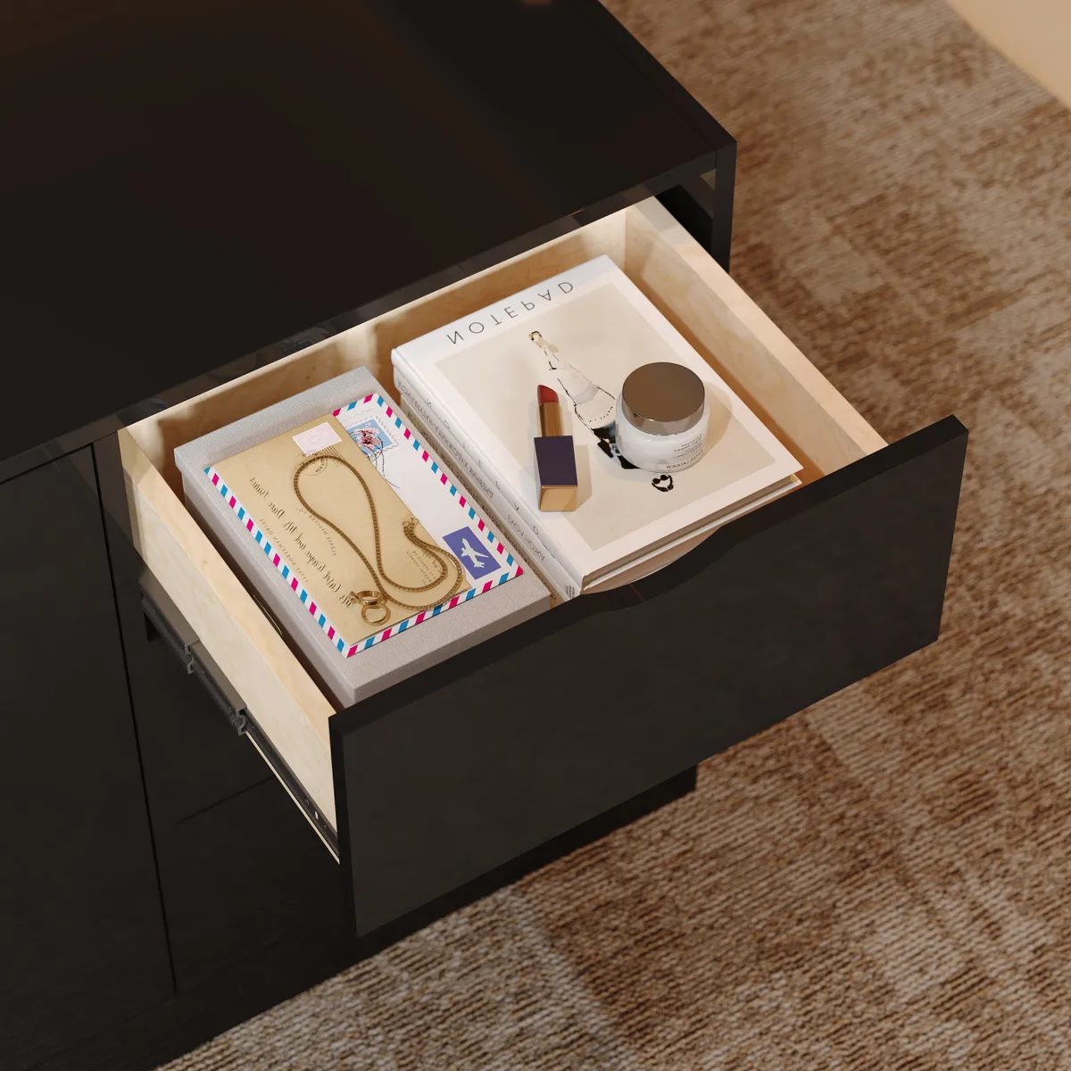 Modern 71" L-Shaped Whitewash Executive Desk with Storage, Left Hand — image 18