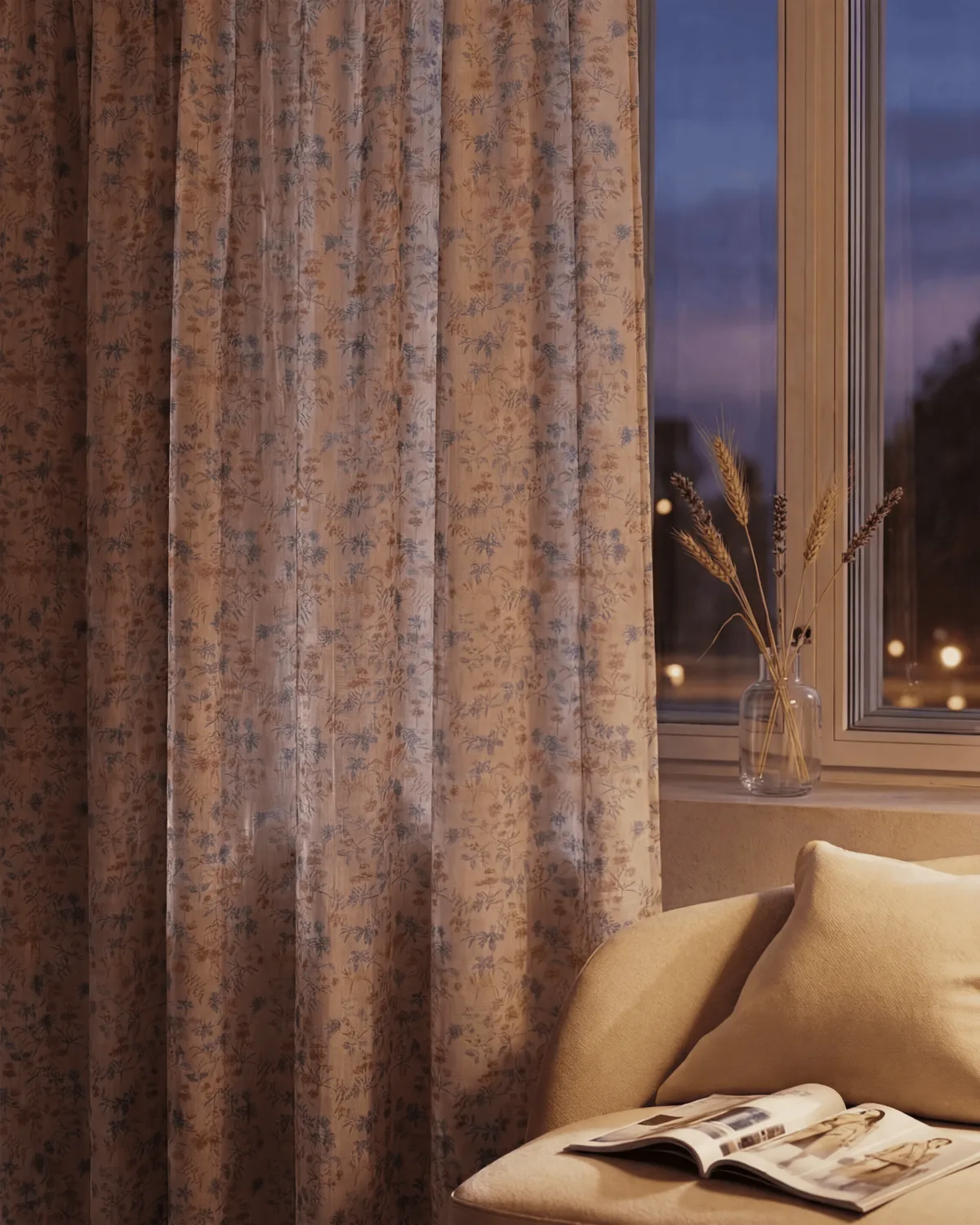 Sway Floral Patterned Sheer Custom Curtain — image 3