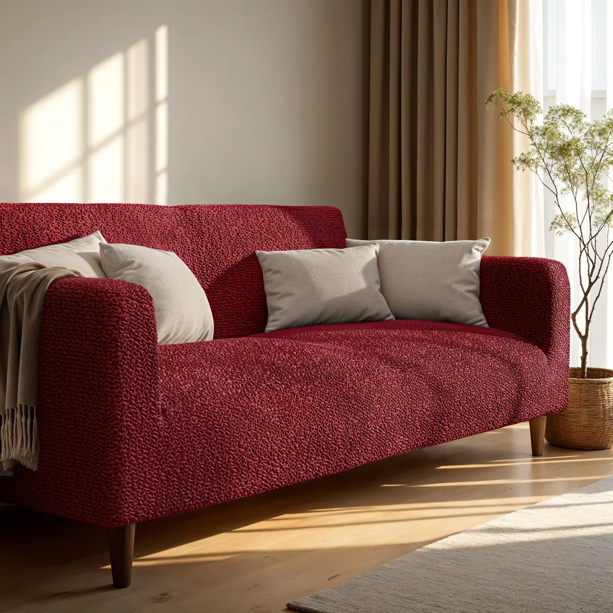 Loveseat Slipcovers - 1-Piece Furniture Protector - Form Fit, Machine Washable -MicrofibraCollection — image 20