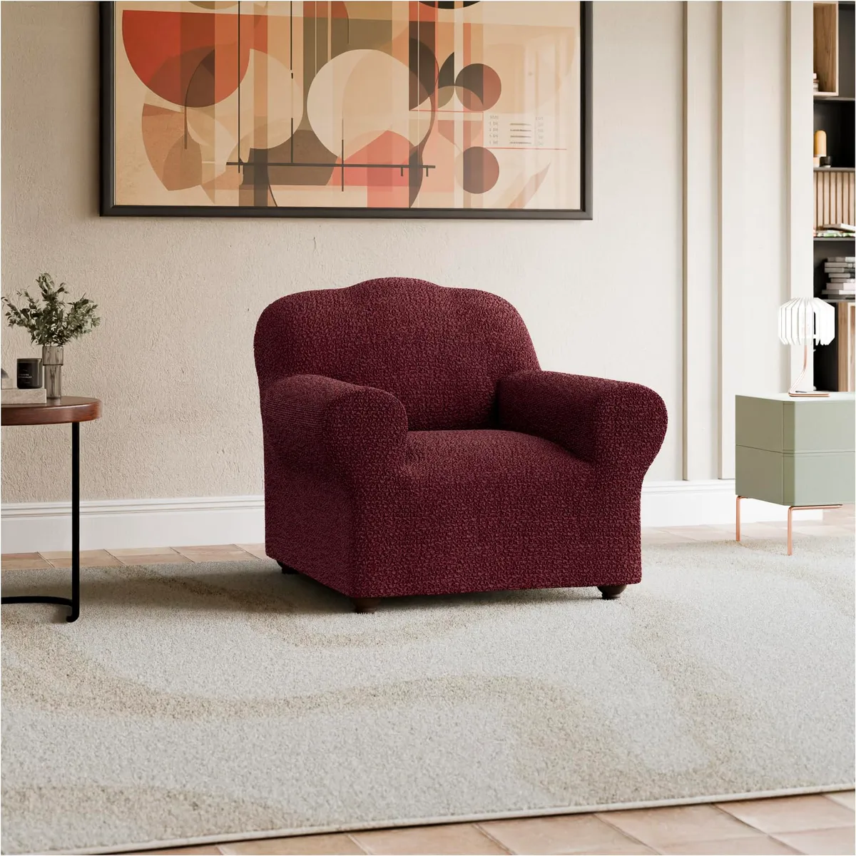 Armchair Slipcovers - 1-Piece Furniture Protector - Form Fit, Machine Washable - CottonRich Collection — image 16
