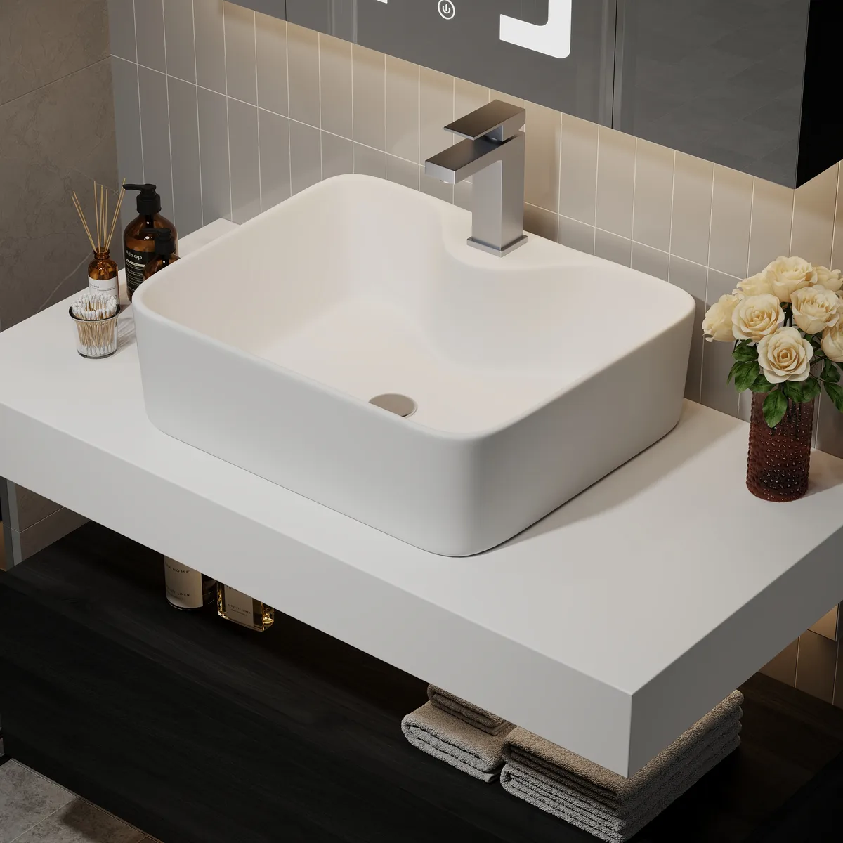 35.4" Floating Bathroom Vanity Set with Single Sink — image 6