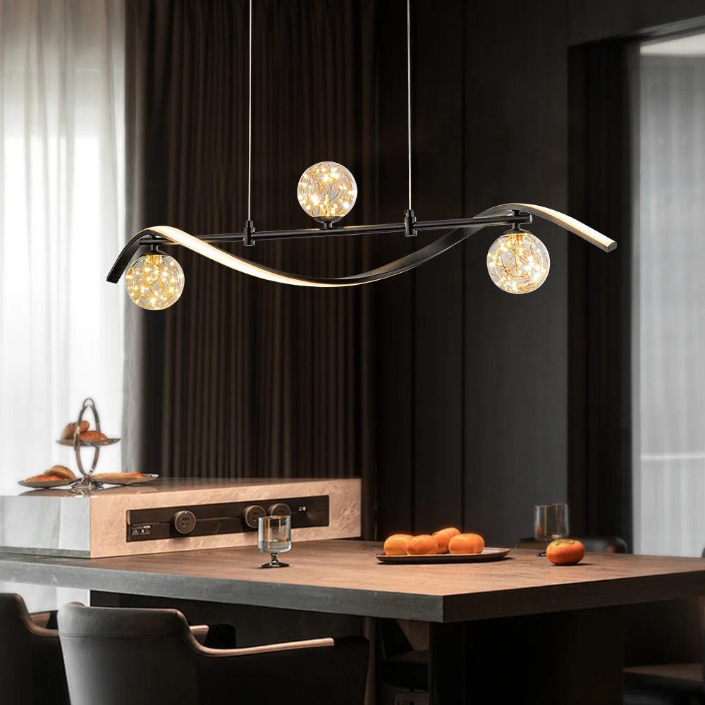 Set Of Two 4-Light LED Linear Dimmable Kitchen Island Lighting — image 11