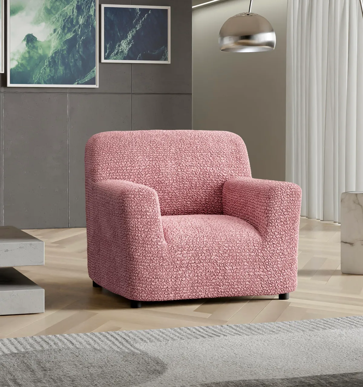 Armchair Slipcovers - 1-Piece Furniture Protector - Form Fit, Machine Washable -MicrofibraCollection — image 9