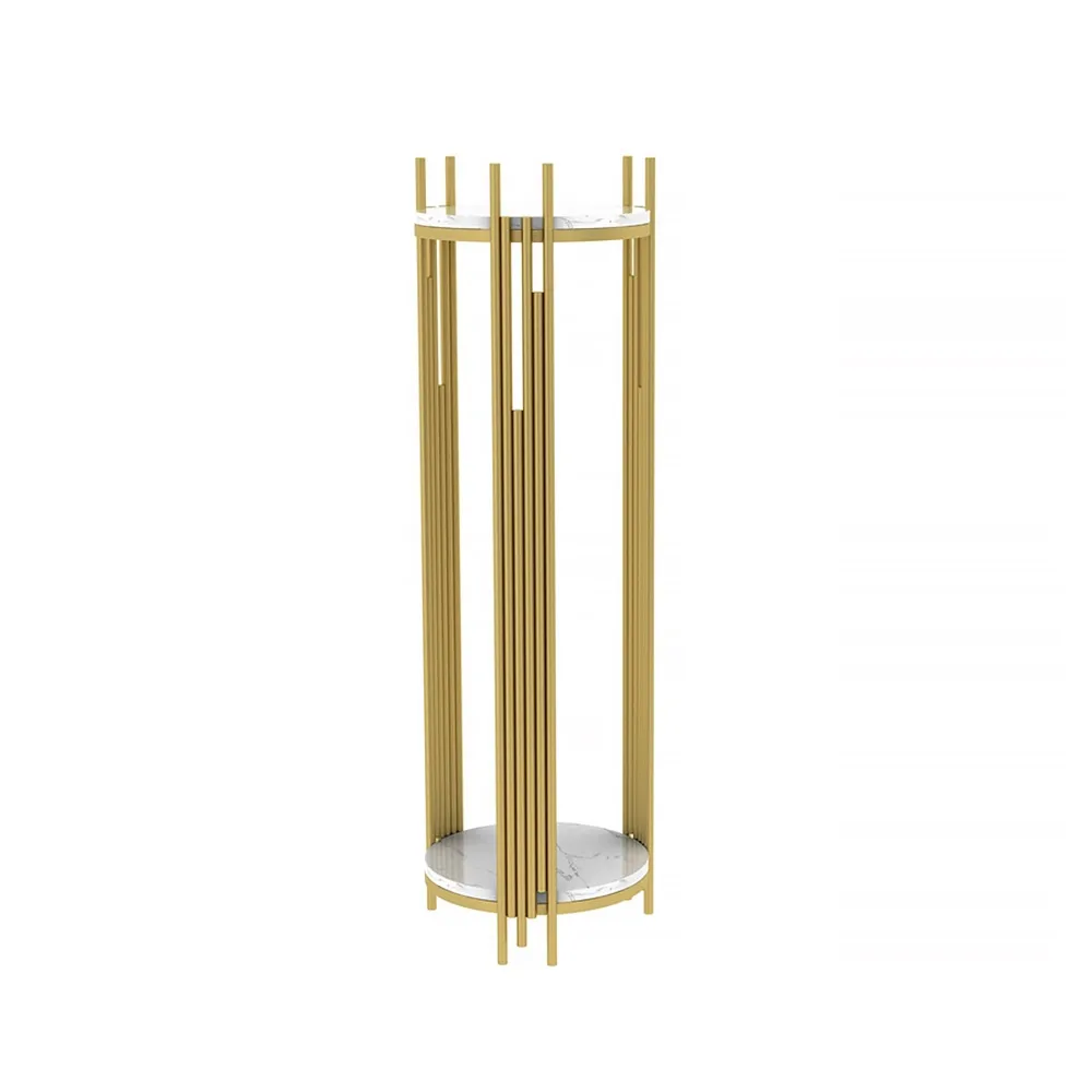 35.4" Tall Metal 2-Tiered Plant Stand Modern Corner Plant Stand Indoor — image 5