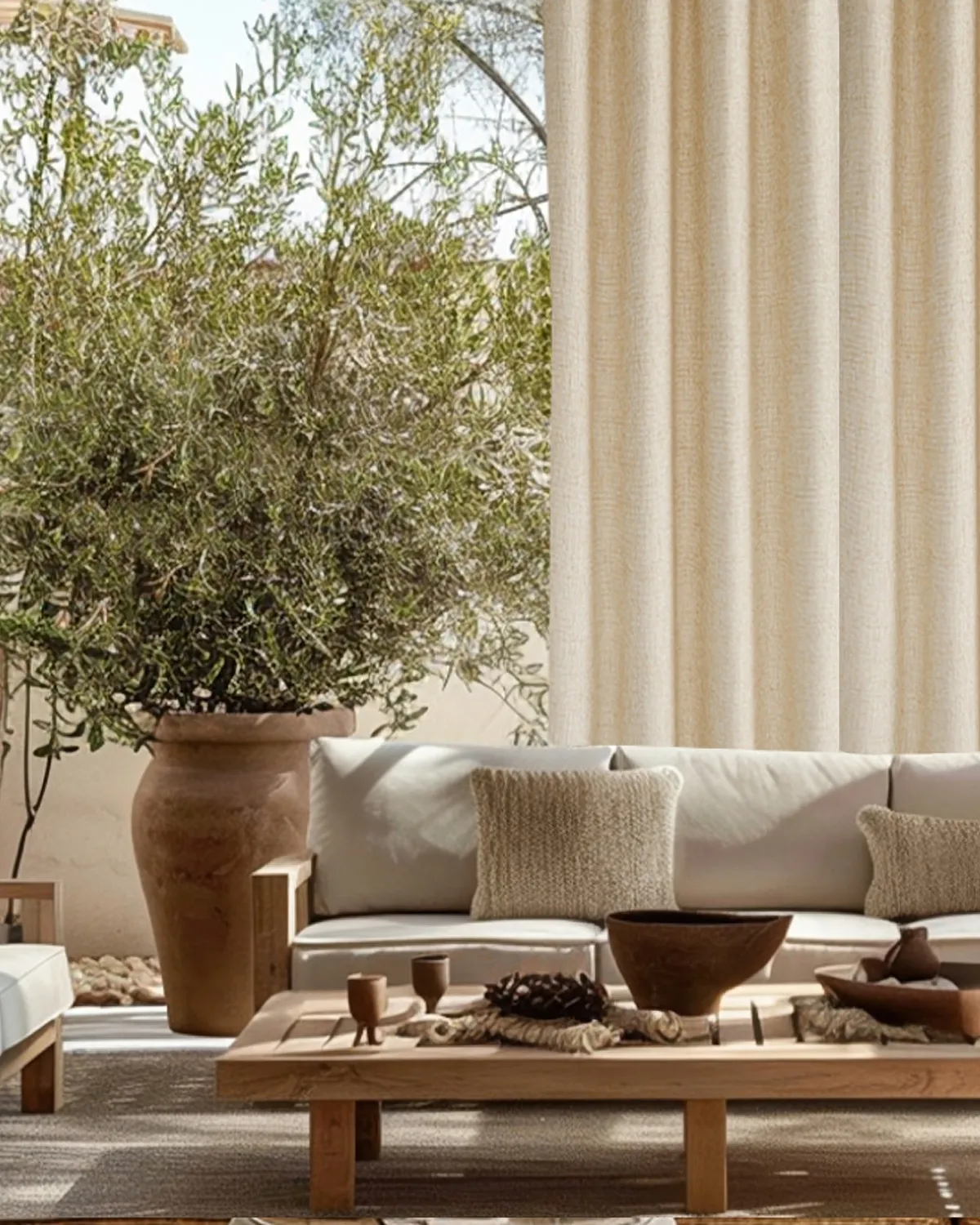 Munich Woven Patterned Textured Waterproof Custom Outdoor Curtain — image 5