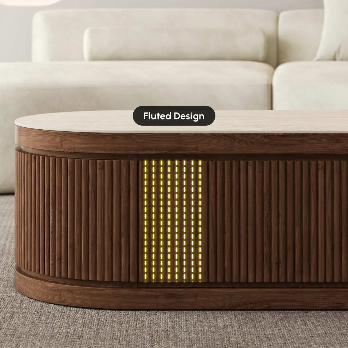 Velar 47"-67" Extendable Coffee Table with Sintered Stone Top and Storage — image 10