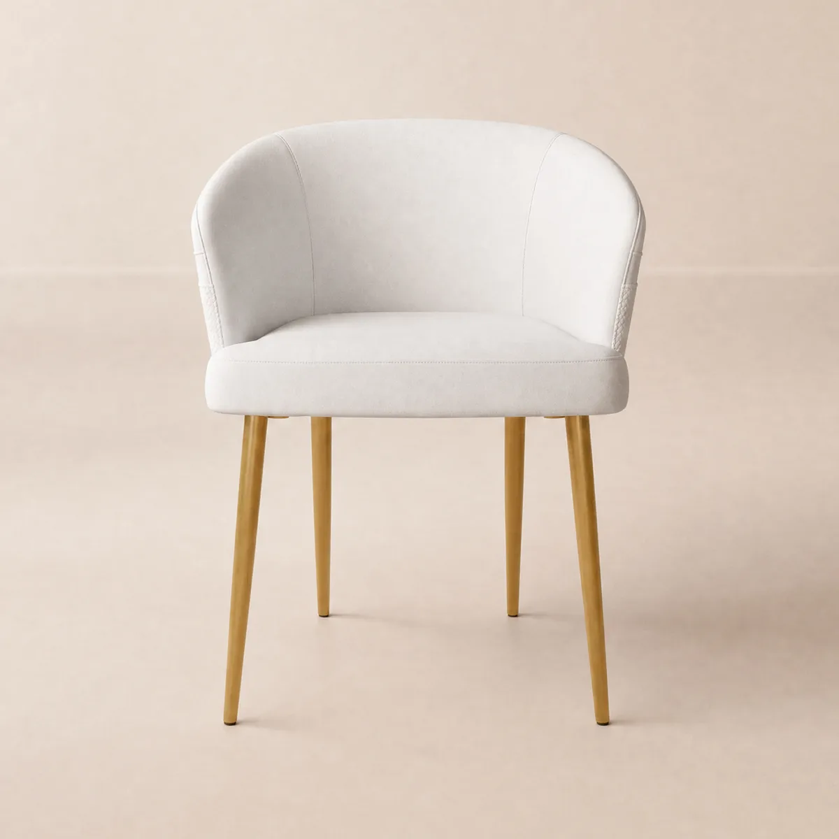 Modern Black PU Leather Dining Chair Curved Back with Gold Legs — image 20