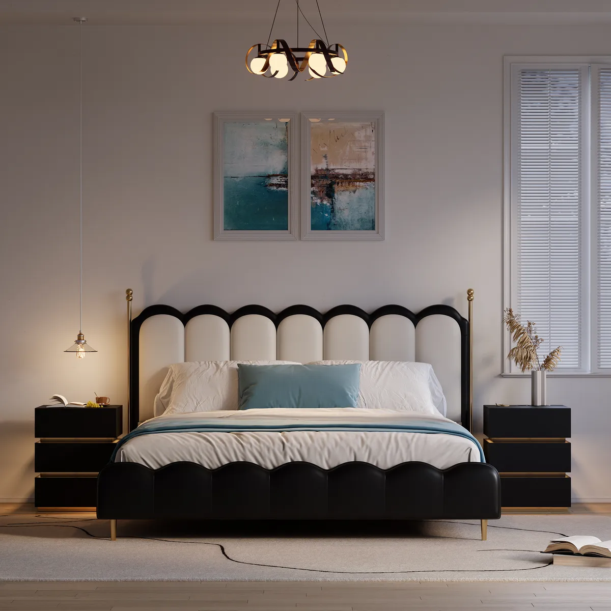 Smart 3-Drawer Nightstand with Charging Station Bedside Table with Light — image 7