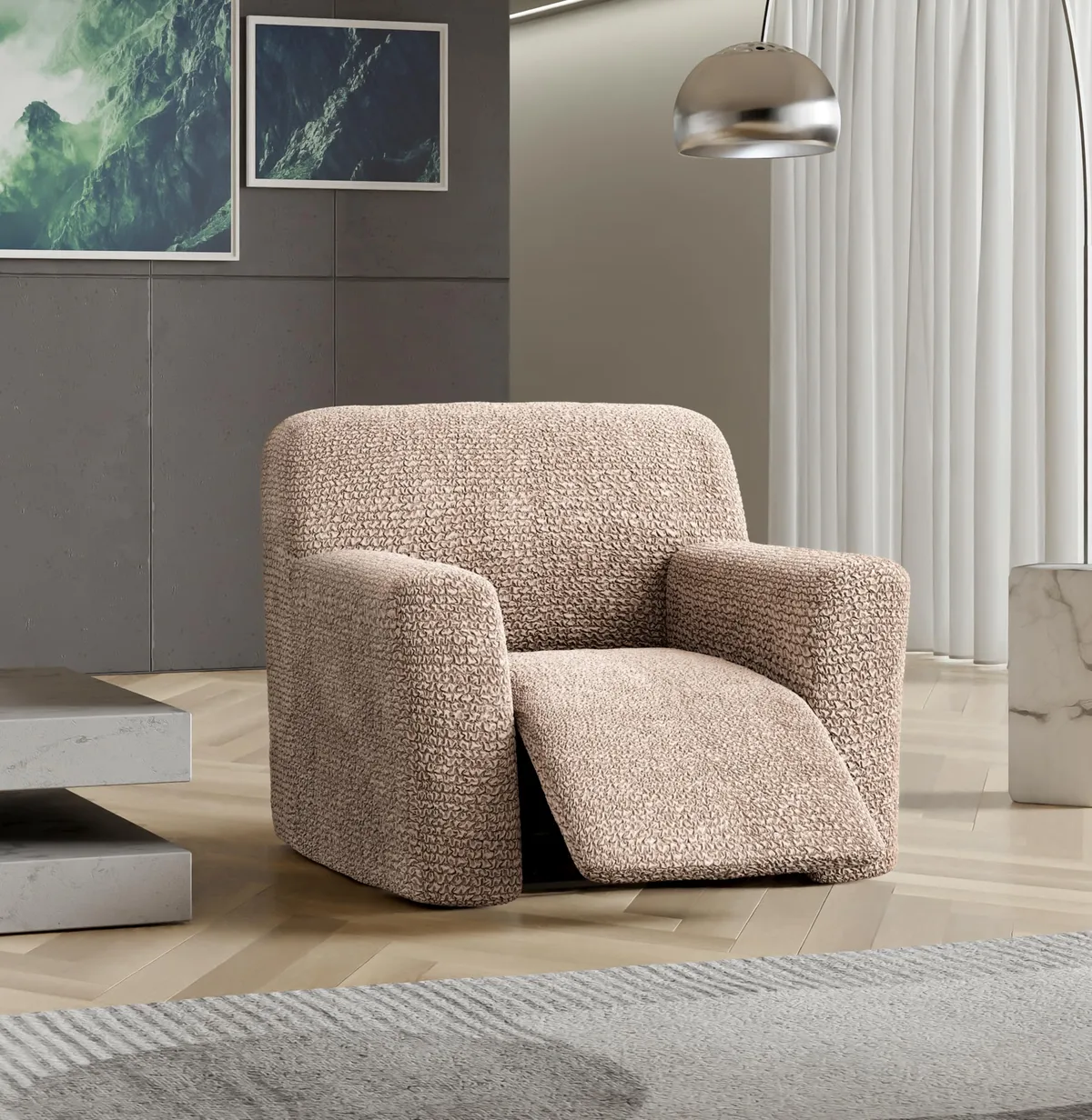 Recliner Chair Slipcover - 1-Piece Furniture Protector - Form Fit, Machine Washable -MicrofibraCollection — image 7