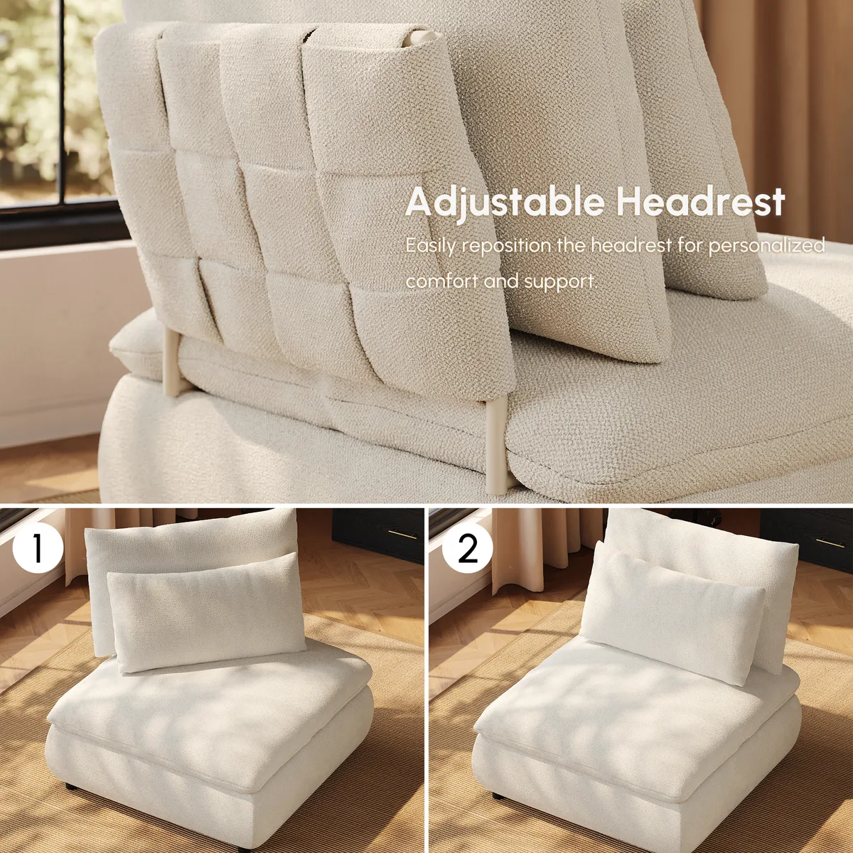 3-Piece Chenille Modular Sectional Sofa with Hidden Storage — image 28