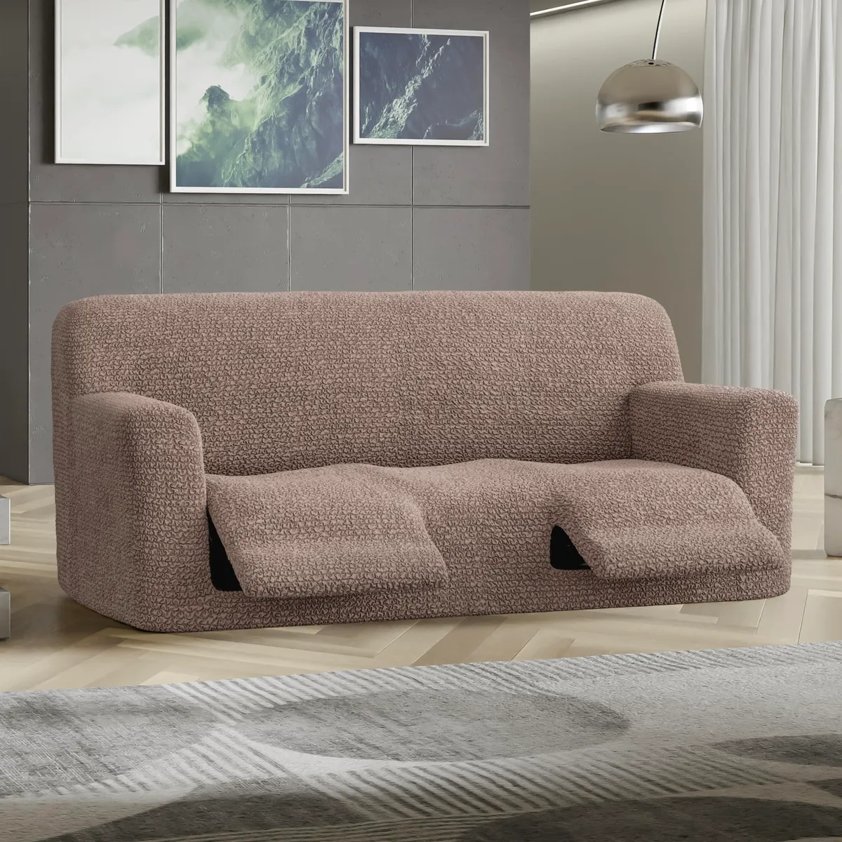 Recliner Sofa Slipcover - 1-Piece Furniture Protector - Form Fit, Machine Washable -MicrofibraCollection — image 6