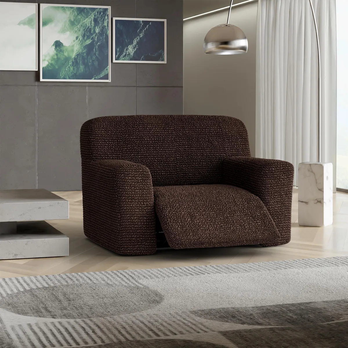 Oversized Recliner Chair Slipcover - 1-Piece Furniture Protector - Form Fit, Machine Washable -MicrofibraCollection — image 9