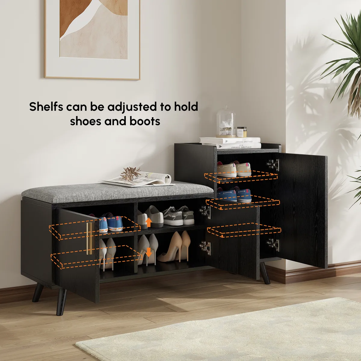 Shoe Storage Entryway Bench — image 19