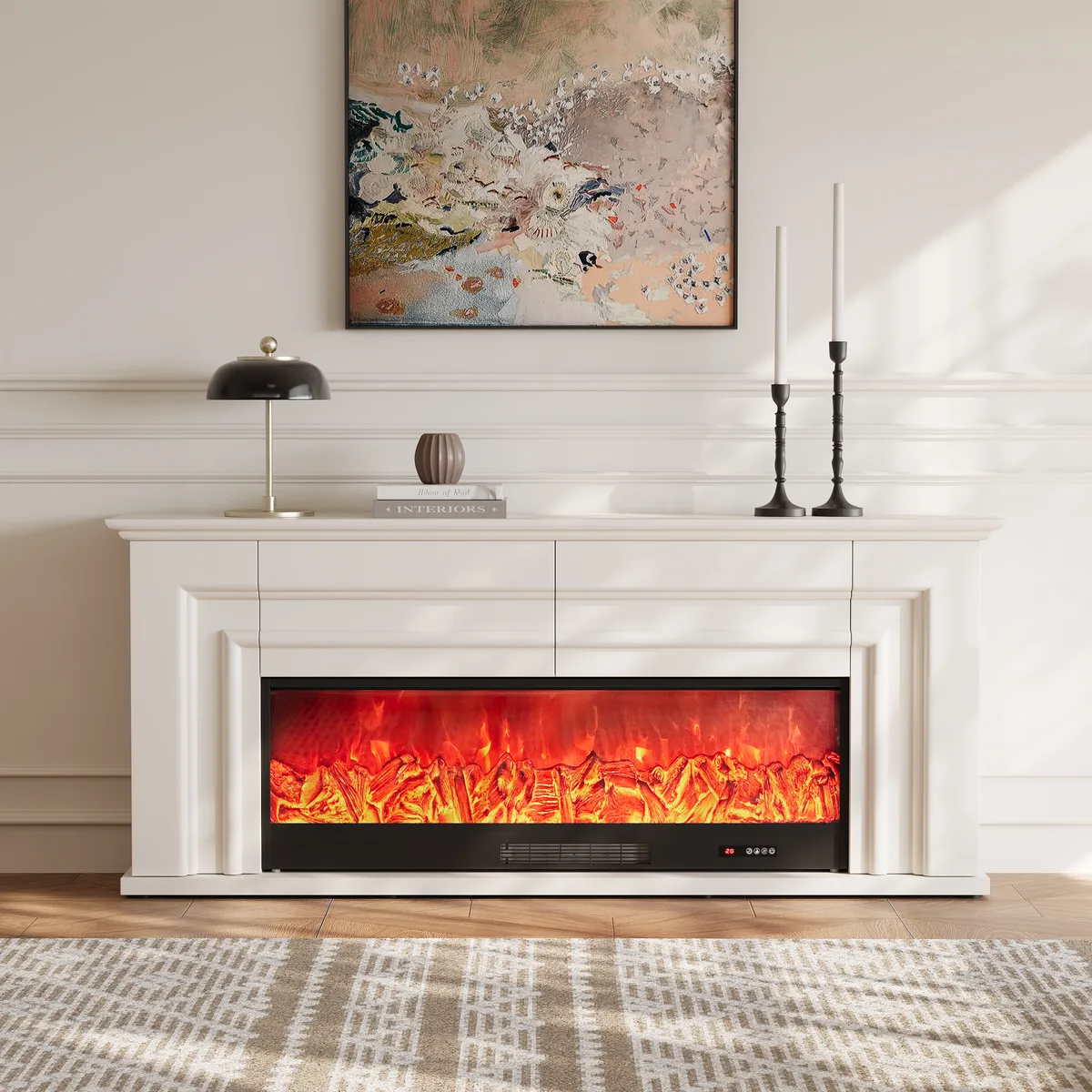60" Electric Fireplace TV Stand with Remote Control — image 2