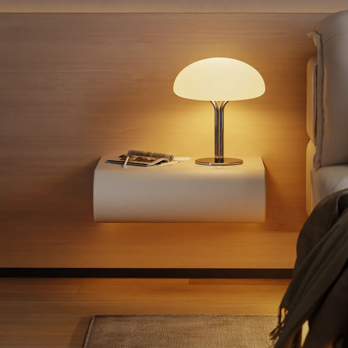 Humply Floating Smart Nightstand 1 Drawer Bedside Table — image 3