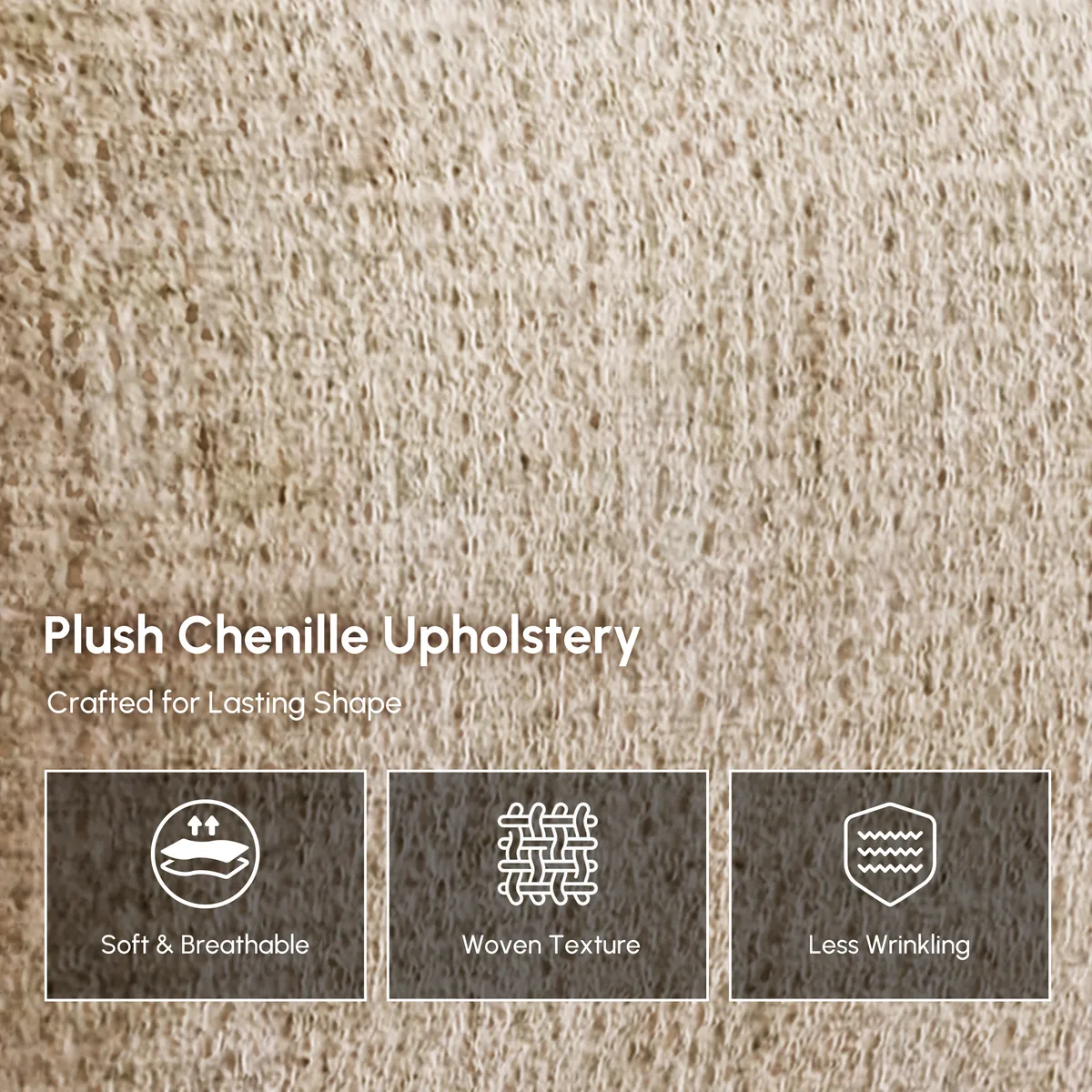 Modern King Size Chenille Upholstered Bed — image 8