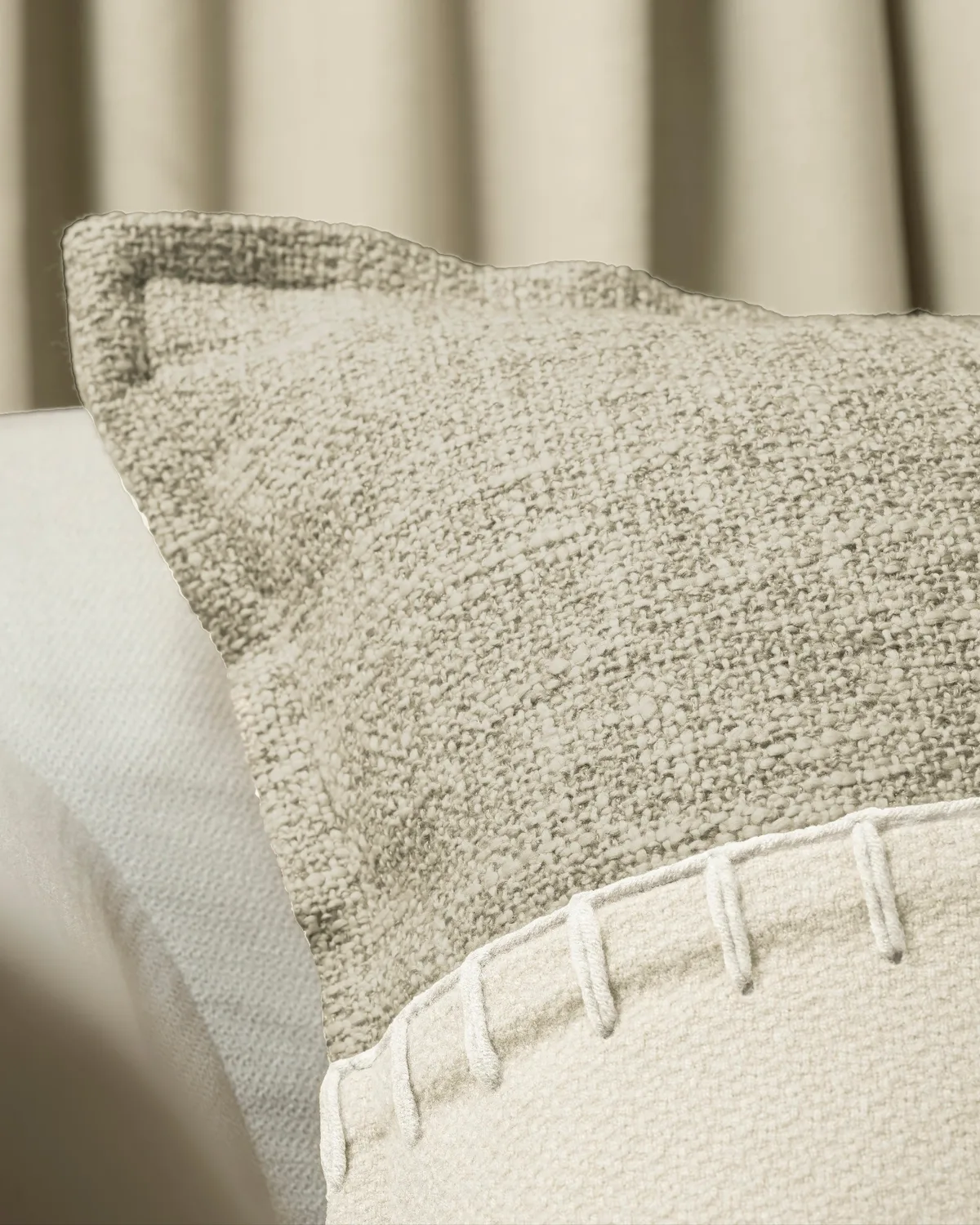 Zane Wool Blend Yarn Stitched Lumbar Pillowcase — image 8