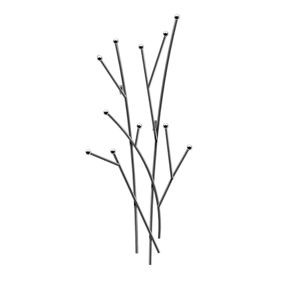 11 Hooks Wall Mounted Coat Racks Iron Entryway Furniture Tree Branch Shape — image 7