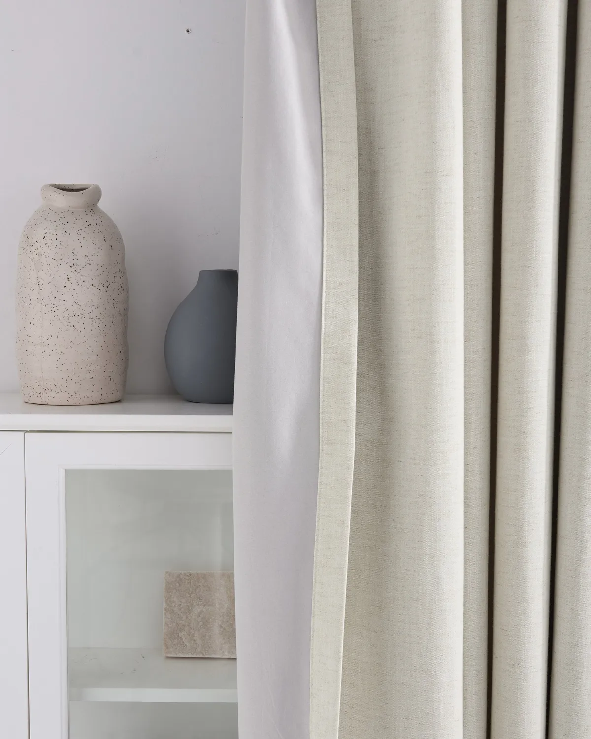 Sally 4 Layers 100% Blackout Soundproof Linen Blend Custom Curtain — image 3