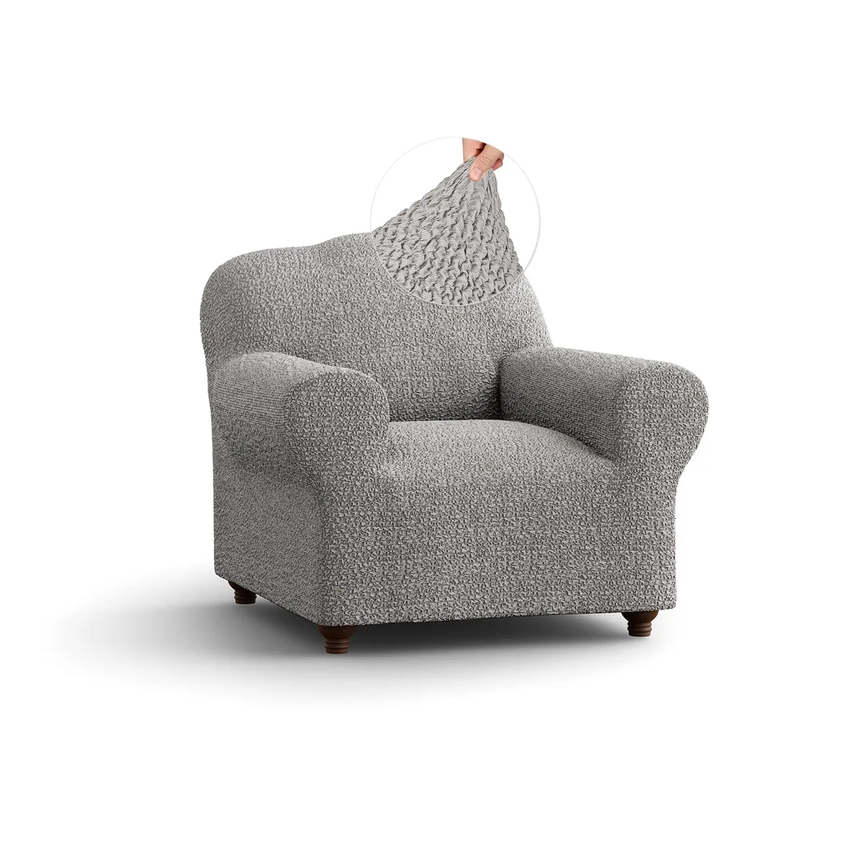 Armchair Slipcovers - 1-Piece Furniture Protector - Form Fit, Machine Washable - CottonRich Collection