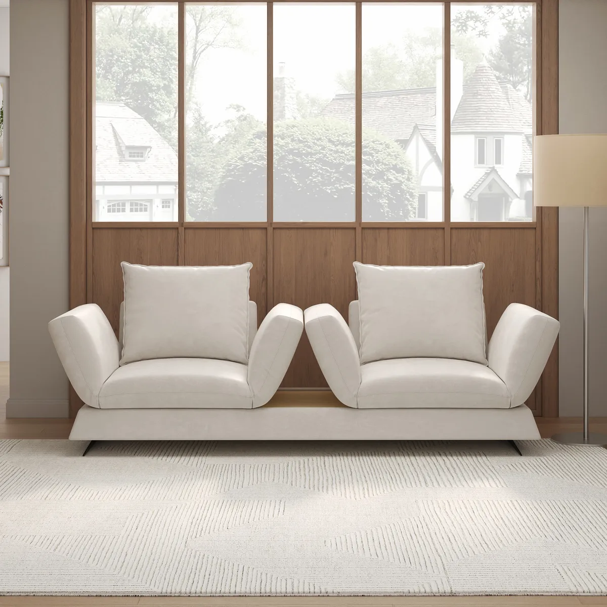 84" Rotatable Convertible Sleeper Sofa Cotton & — image 3