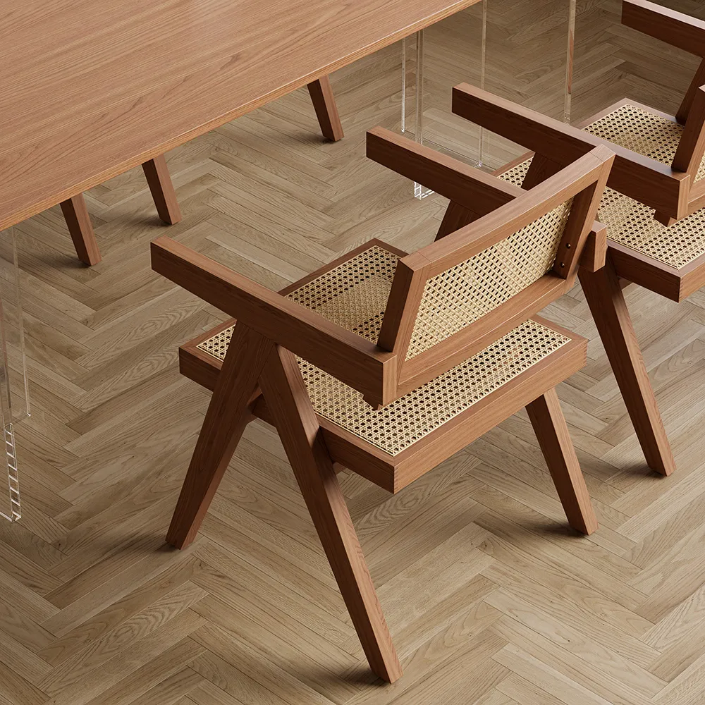 Archic Rattan Dining Chairs with Solid Wood Frame Japandi — image 13