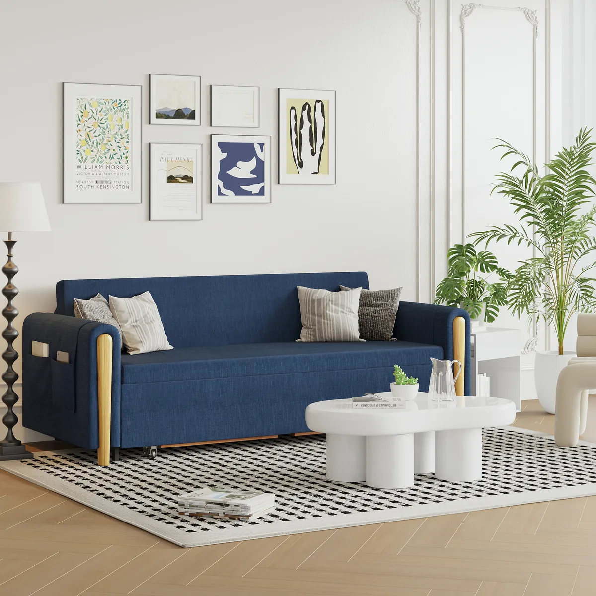 Black Upholstered King Size Daybed with Trundle — image 16