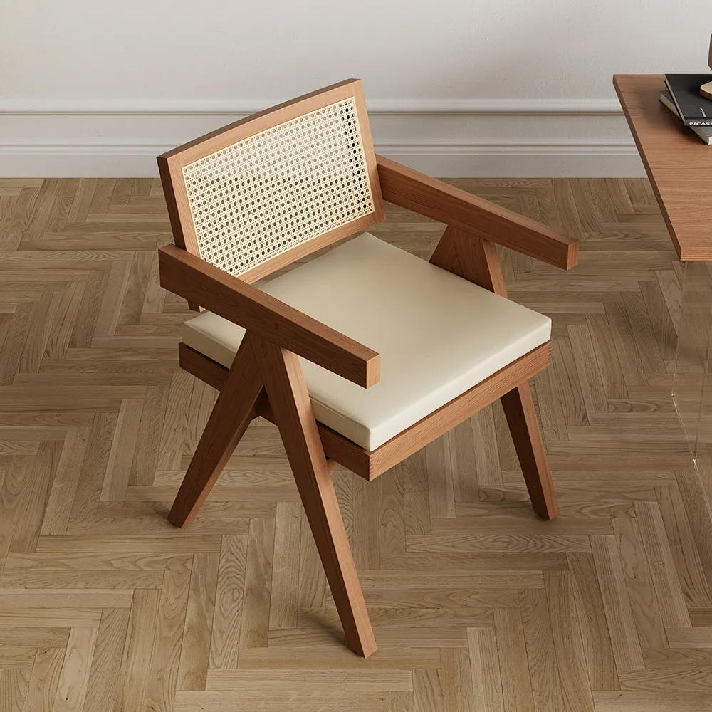 Archic Rattan Dining Chairs with Solid Wood Frame Japandi — image 19
