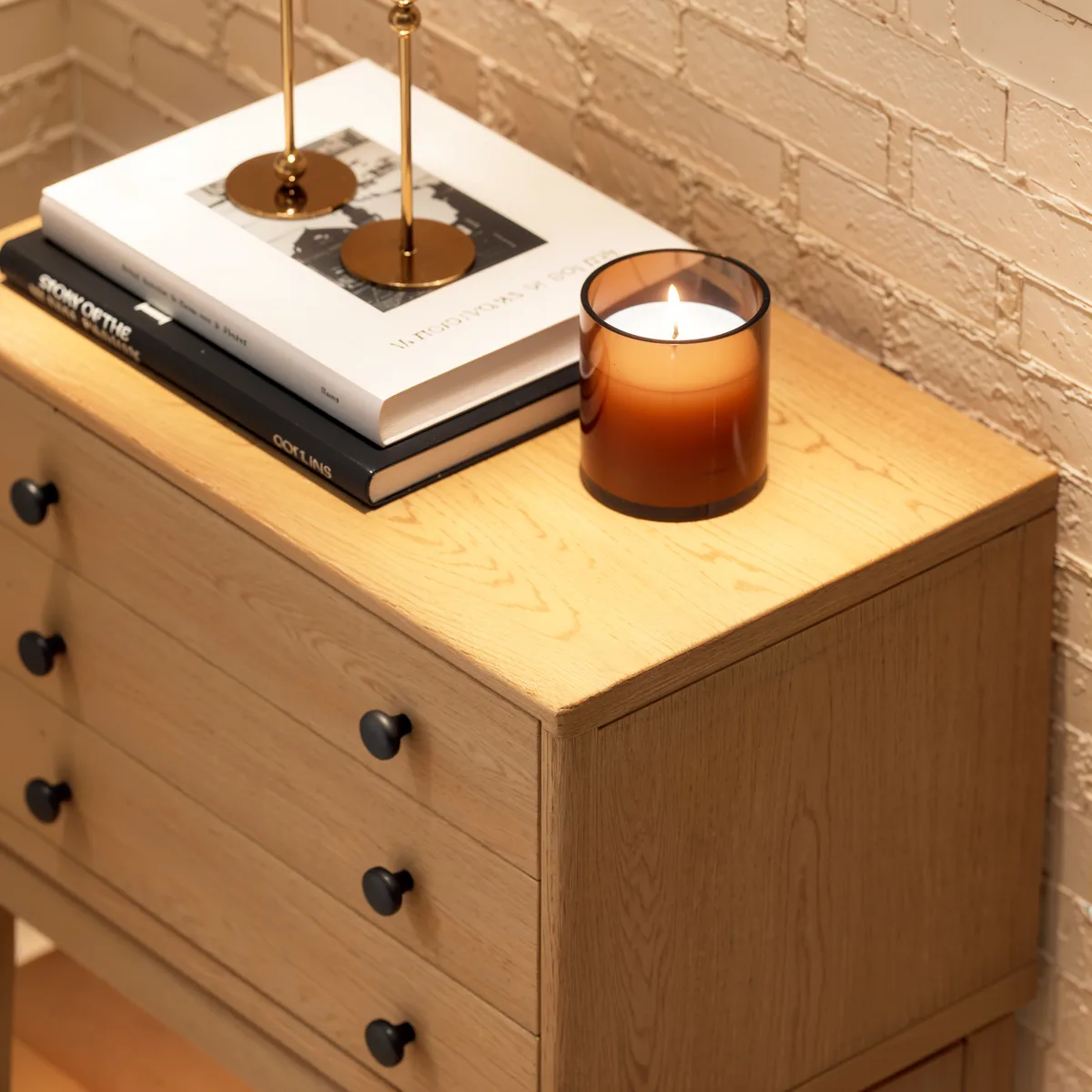 Mid-Century 3-Drawer Chest – Solid Ash Wood in Walnut Finish — image 16