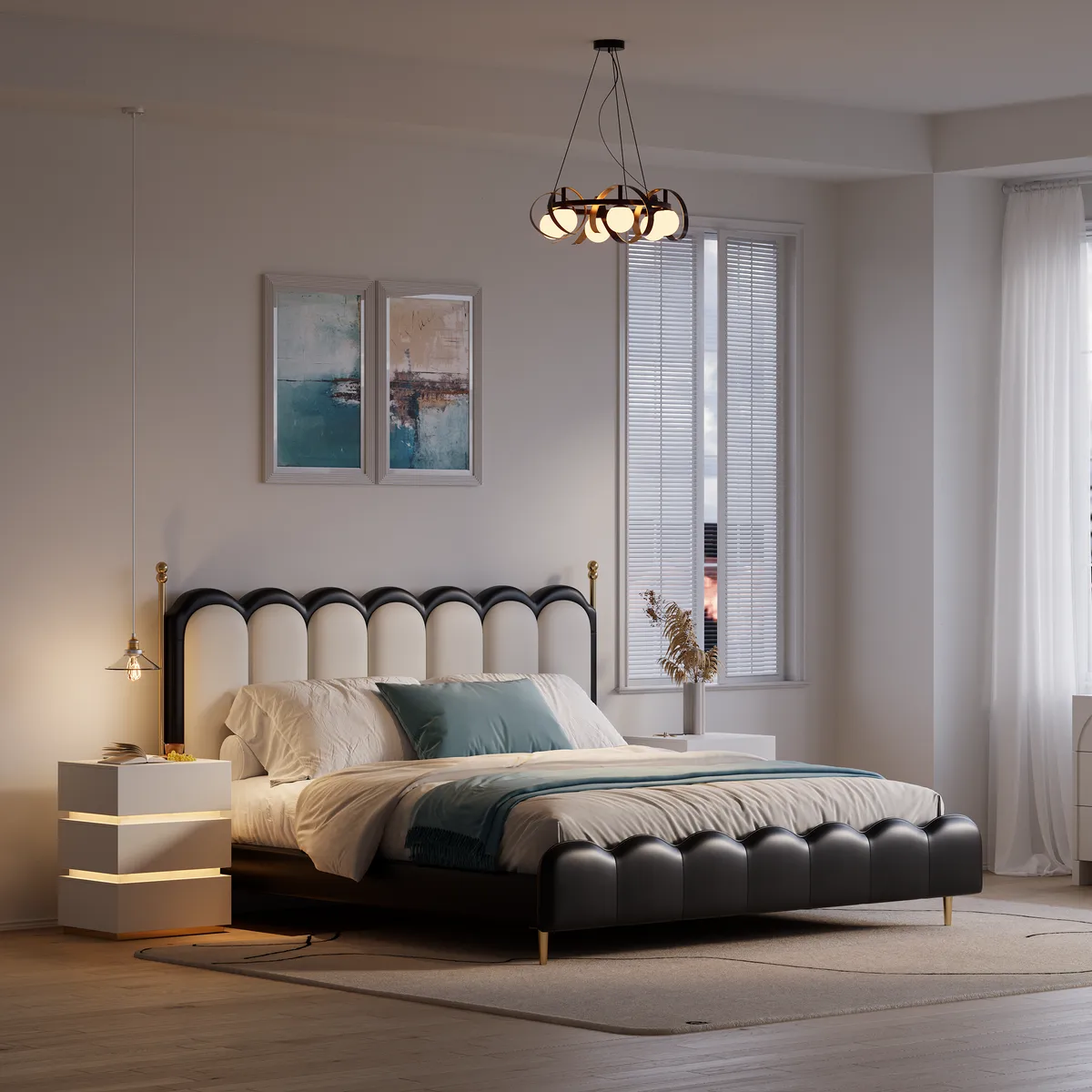 Smart 3-Drawer Nightstand with Charging Station Bedside Table with Light — image 17