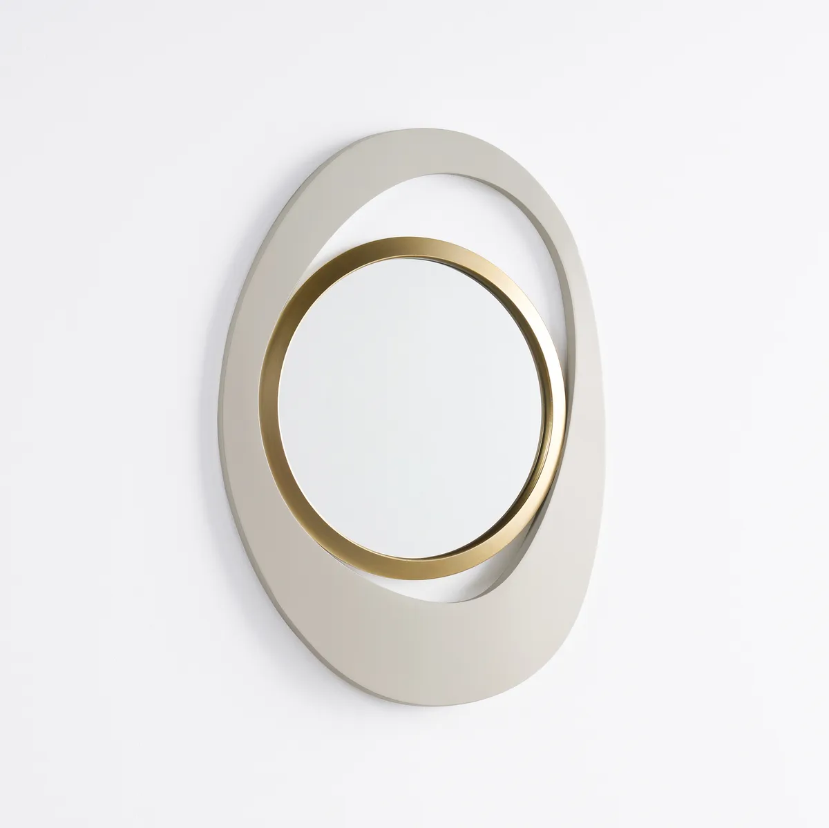 Abstract Wall Mirror, Matte Black and Gold, Horizontal or Vertical — image 21