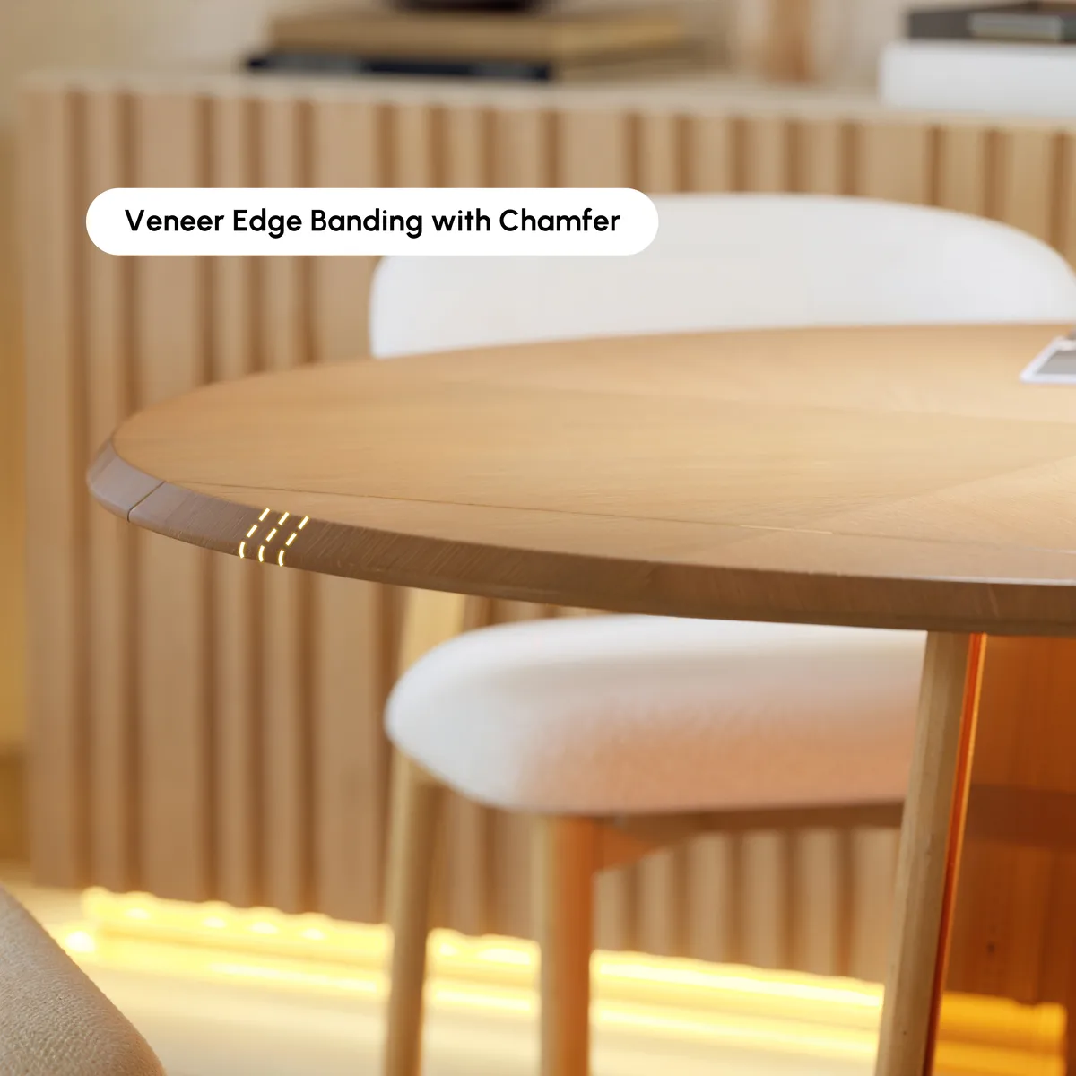 36"-47" Solid Wood Extendable Dining Table with Light — image 27