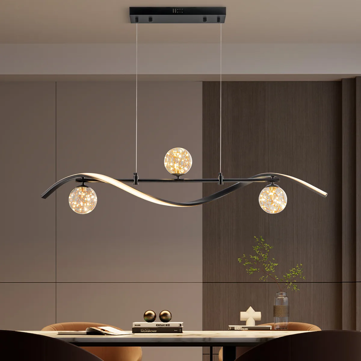 Set Of Two 4-Light LED Linear Dimmable Kitchen Island Lighting — image 10