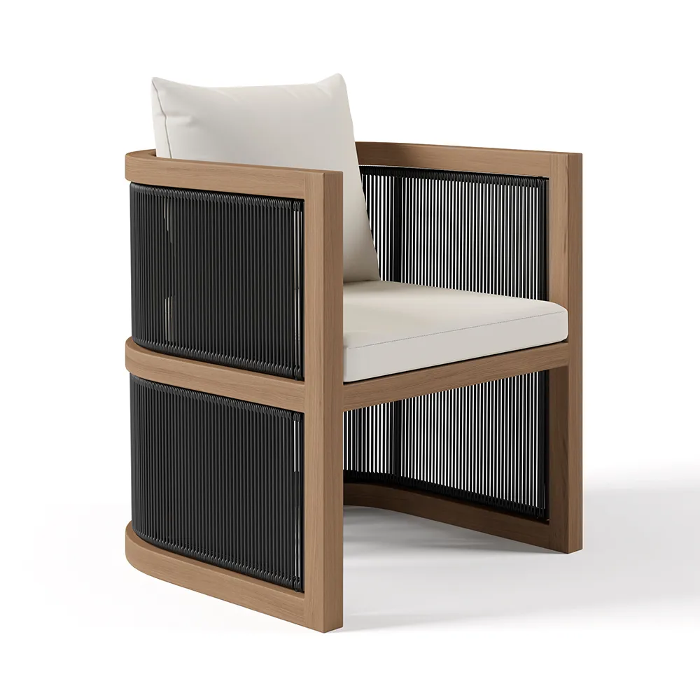 Wevara 2 Pieces Modern Aluminum & Ropes Outdoor chairs — image 17