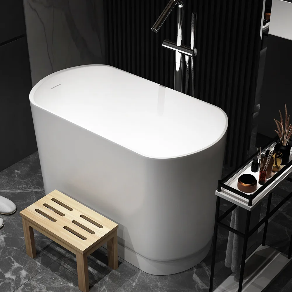 40" Modern Deep Oval Freestanding Matte — image 12